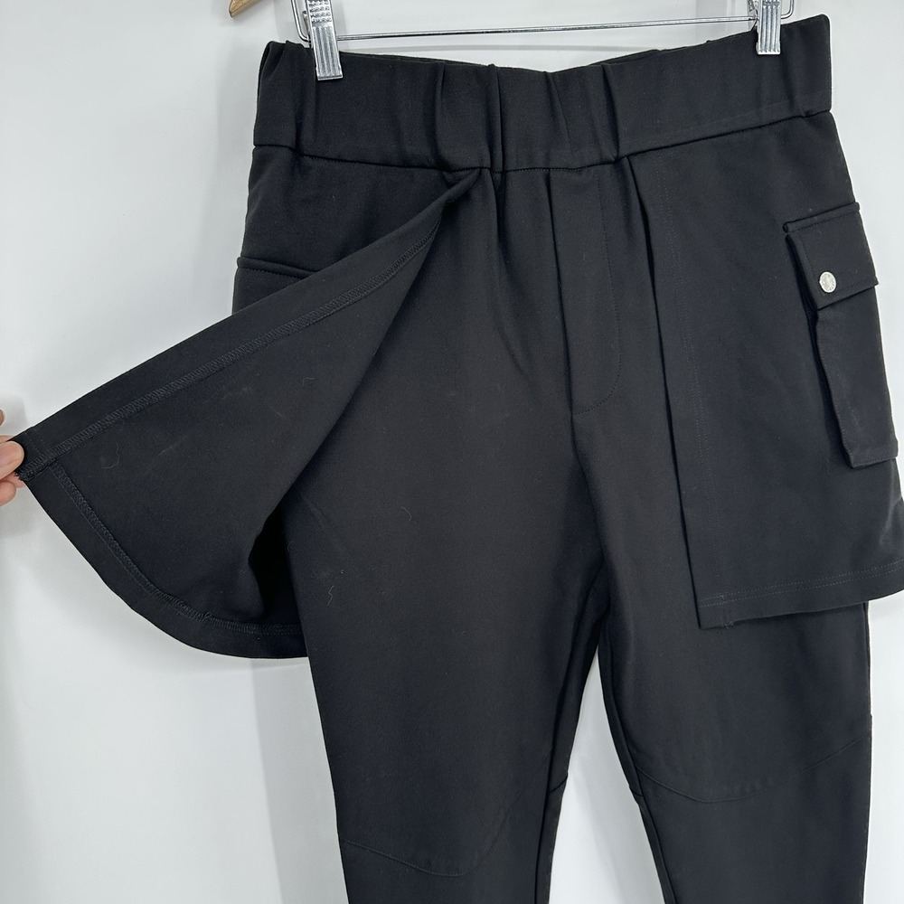 Orttu Medium NY Skirt Pants Jogger Black Men Avant-garde Elastic Waist Slim Cut - Picture 6 of 15
